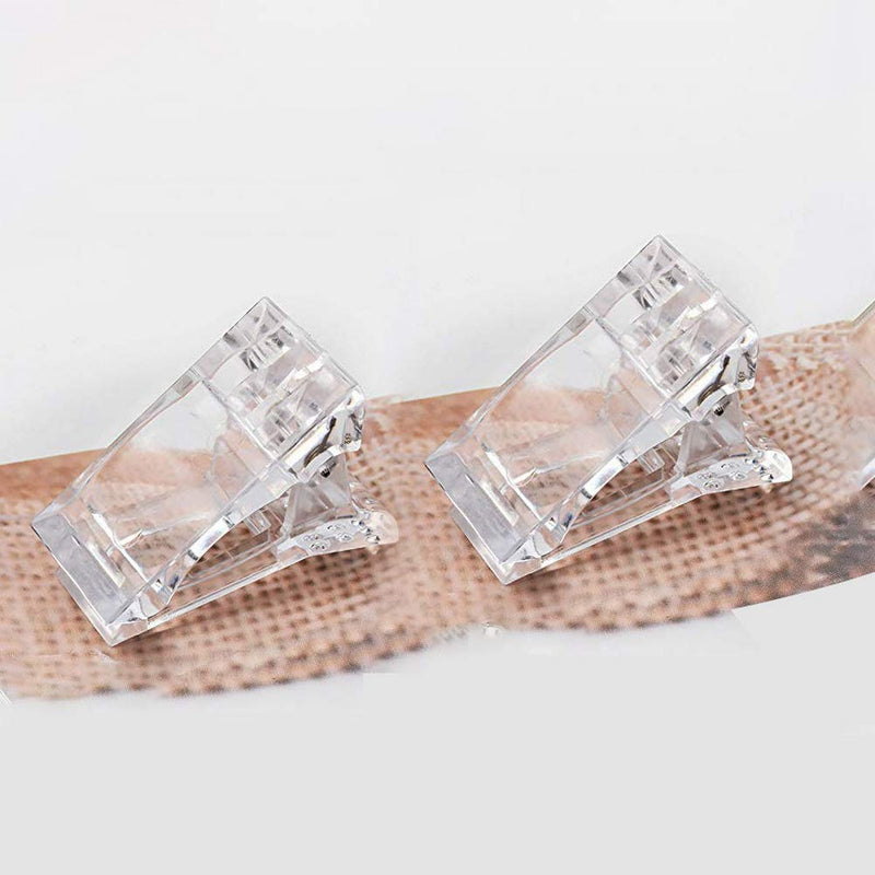 Nail Tips Clip Transparent Quick Building Finger Nail Extension UV LED Builder Clamps Manicure Nail Art Tool（10Pack） - BeesActive Australia