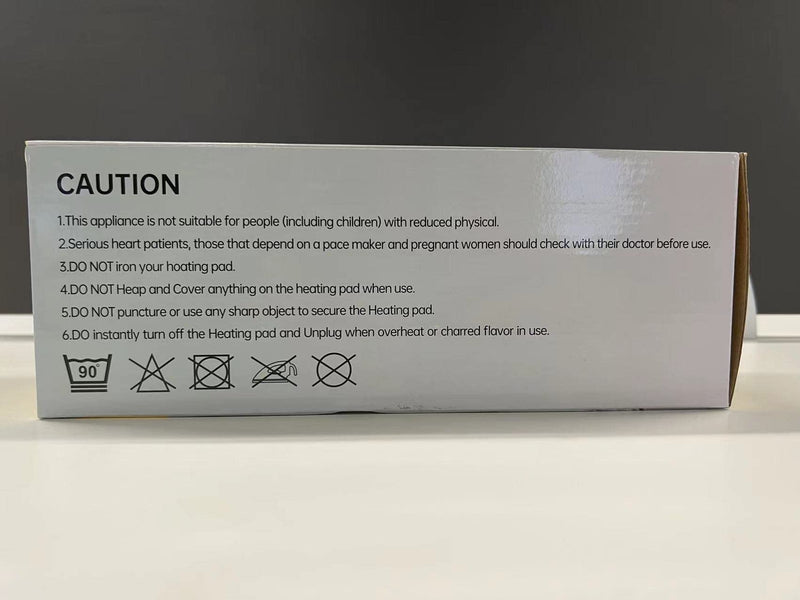 Heat Pads for Back Pain Relief, Aisutha Soft Heat Pad with Auto Shut Off and 6 Heat Level Settings, Detachable Heating Pad with Zipper Hook and Loop Fastener, Machine Washable, 12" x 48" 12" x 48", Grey - BeesActive Australia