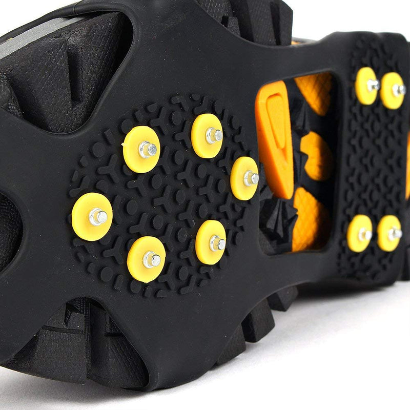 EONPOW Ice Grips, Ice & Snow Grips Cleat Over Shoe/Boot Traction Cleat Rubber Spikes Anti Slip 10 Steel Studs Crampons Slip-on Stretch Footwear - BeesActive Australia