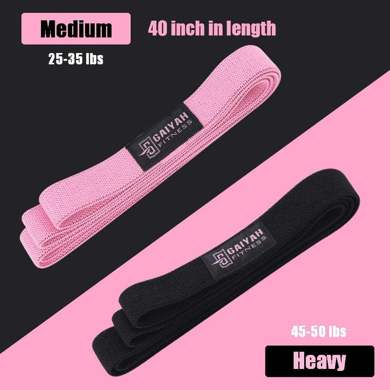 Long Resistance Band Women, Stretch Bands for Exercise Bands Resistance for Women Elastic Bands Gym Bands Fabric Resistance Bands Pilates Band Fitness Bands Pull Up Resistance Band Mini Bands Pink Black - BeesActive Australia