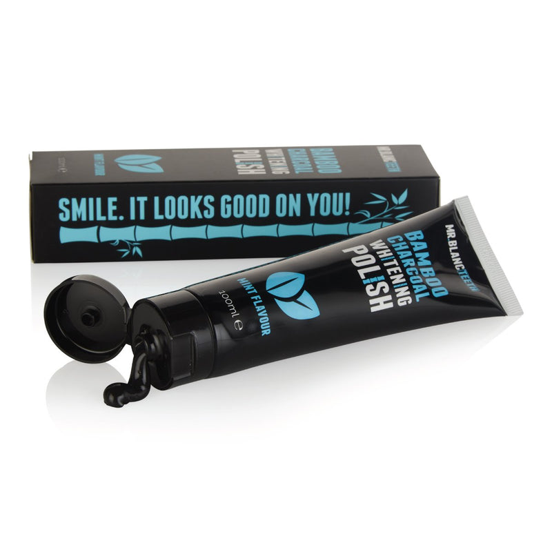 Mr Blanc Teeth Bamboo Charcoal Polish - Natural Teeth Whitening Polish - BeesActive Australia