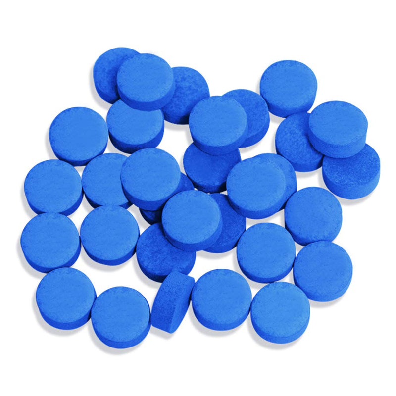 [AUSTRALIA] - Kulannder 30 Pcs Pool Cue Tips 12mm Billiard Cue Stick Replacement Tips with Clear Box for Snooker Pool Cues (Blue Cue Tips) 