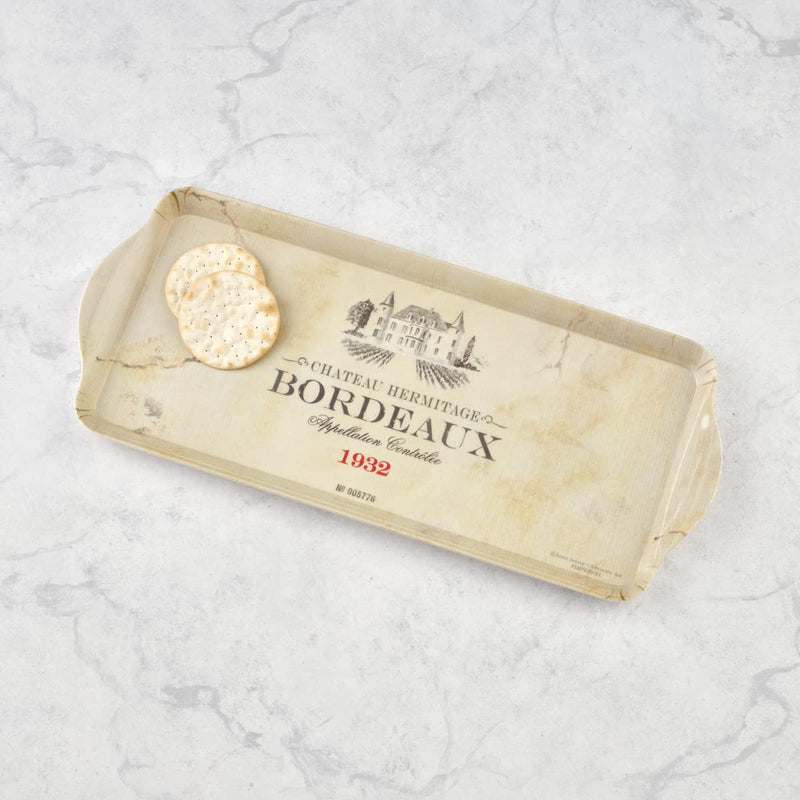 Pimpernel Vin de France Collection Sandwich Tray | Serving Platter | Crudité and Appetizer Tray for Indoor and Outdoor use | Made of Melamine | Measures 15.1" x 6.5" | Dishwasher Safe - BeesActive Australia