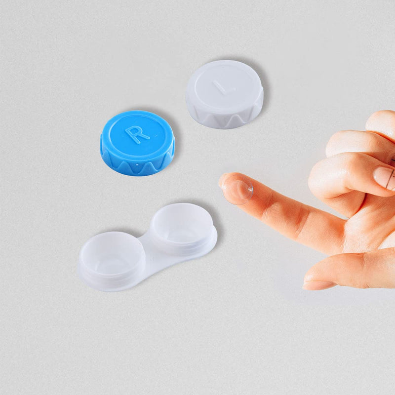 Jagowa 4 Pcs Contact Lens Care Case Leak Proof Contact Lens Container Box Portable Contact Lens Storage Case for Travel Business Trip (4 Colors) - BeesActive Australia