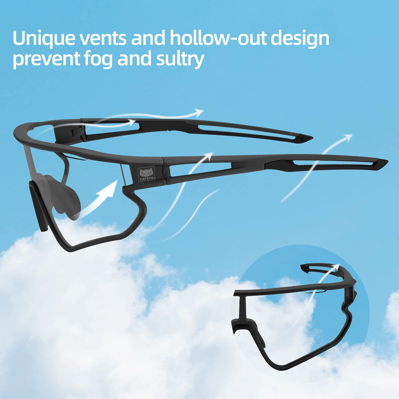 Photochromic Sunglasses for Men Women Bike Glasses 100% UV Protection Black 2 - BeesActive Australia