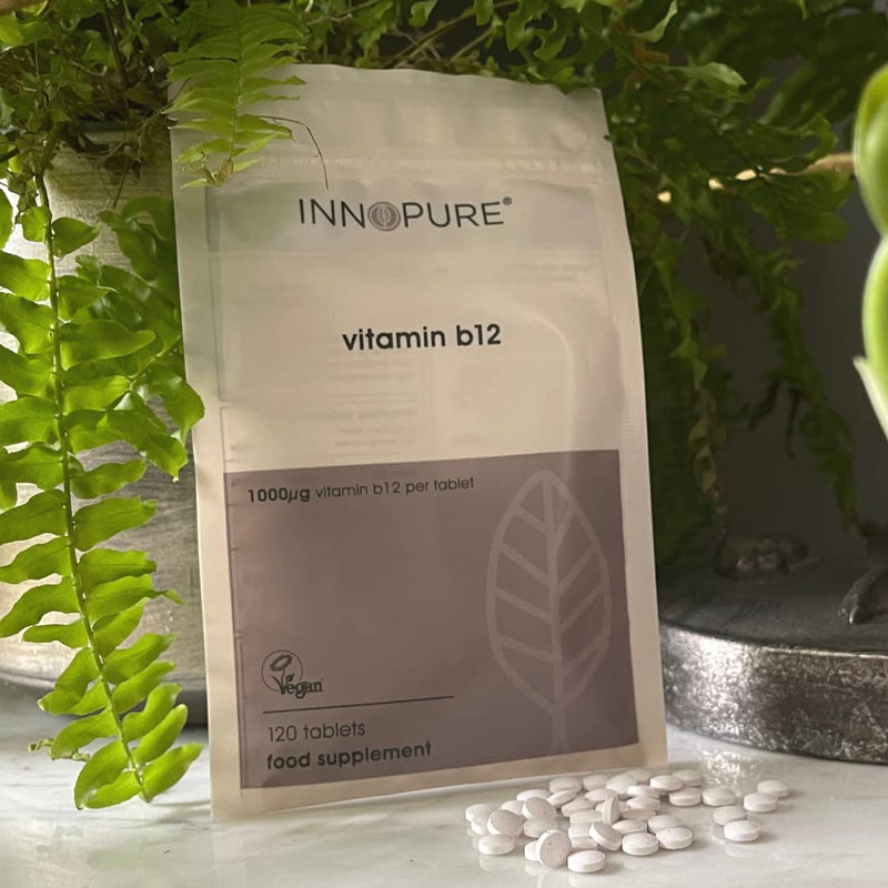 Vitamin B12 Tablets 1000mcg - Vegan Society Approved - Methylcobalamin B12 Vitamin - UK Made by Innopure - BeesActive Australia