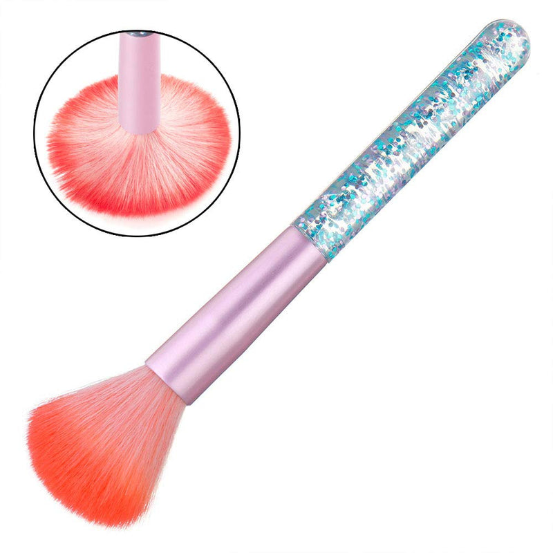 SILPECWEE 2Pcs Nail Art Dust Remover Powder Brush Set Makeup Dipping Powder Acrylic Nail Pen Manicure Cleaning Brushes Tools No1 - BeesActive Australia