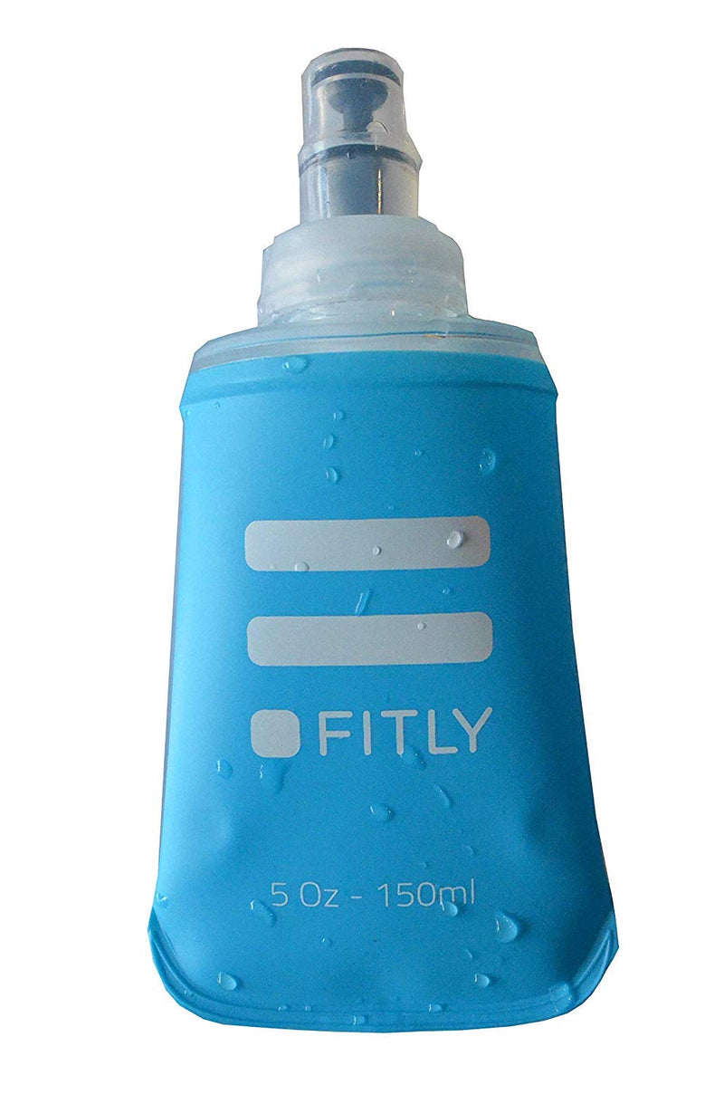 Fitly Soft Water Bottle | Shrink As You Drink Soft Flask for Hydration Pack | Folding Water Bottle Ideal for Running, Hiking, Cycling, Climbing & Rigorous Activity (5 oz - 150 ml) - BeesActive Australia