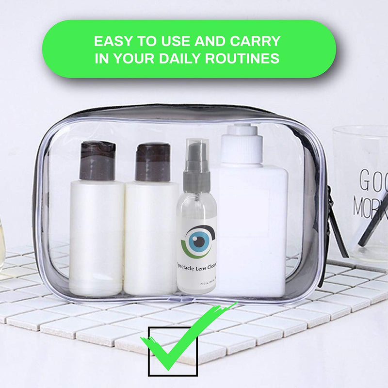 Leader Liquid Lens Cleaner 1 x 59ml / 2 Fl oz Bottles Eyeglasses, Glasses, Cameras and Other Lenses - Alcohol Free Cleaning Solution Spray - Suitable for All Coatings by Sports World Vision - BeesActive Australia
