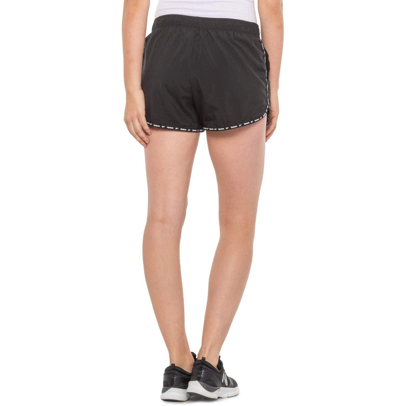 Reebok Women's Running Shorts, Relaxed Fit and Mid-Rise Waist Training Shorts w/ Liner - 3 1/4 Inch Inseam Large Fast Track Black - BeesActive Australia