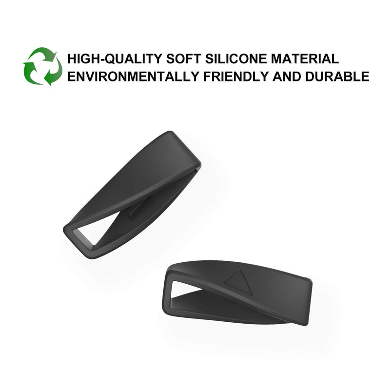ISABAKE Replacement Fastener Rings Compatible with Forerunner 735XT/Forerunner 235/230/620/630 Band (Pack of 10) Silicone Connector Security Loop for Approach S20 S5 S6 Wristband,Black Black - BeesActive Australia