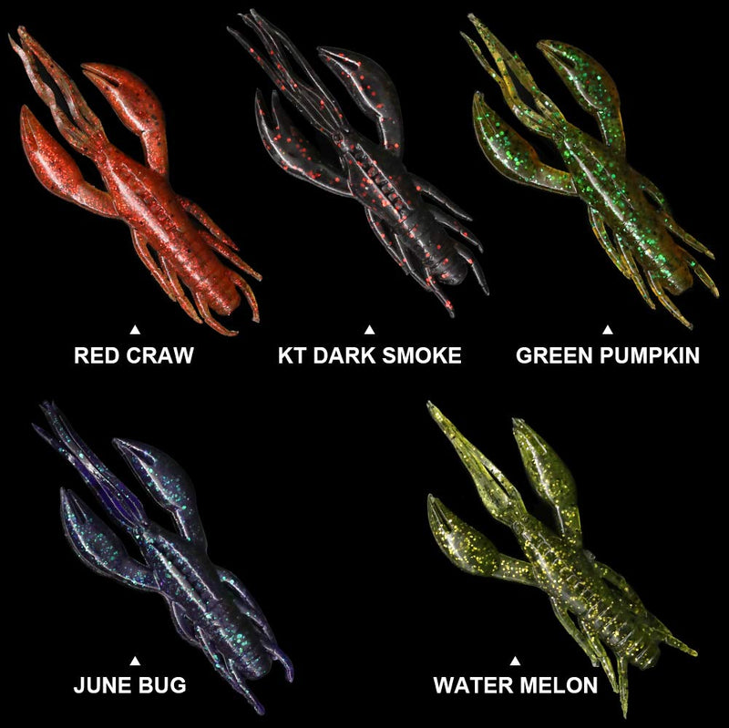 [AUSTRALIA] - XFISHMAN Crawfish-Lures-Bass-Fishing-Jig-Trailers-Soft Plastic 25/30 pk Shrimp Creature Crawdad Baits Kit 2 Huge Pinchers 3-4in Swing Hands Craw 3.25 in 30pk 