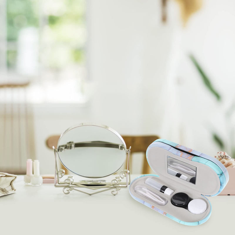 Healvian 1 Set Eyeglasses Case Double Layer Sunglasses Boxes Contact Lens Case with Mirror Tweezers Remover Glasses Holder Container for Travel Outdoor - BeesActive Australia