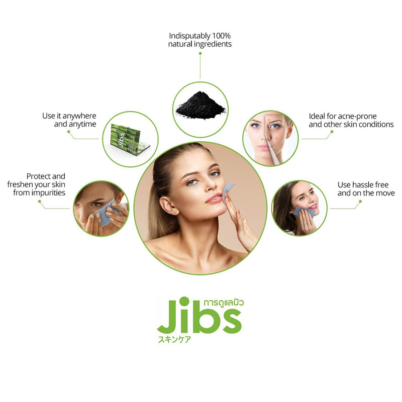 Jibs Charcoal & Bamboo Oil Blotting Paper -50 Premium Quality Facial Oil Absorbing Sheets-Make Up Proof Face Blotter Tissue For Oil Control -Natural Enriched Skin Care Formula To Preven - BeesActive Australia