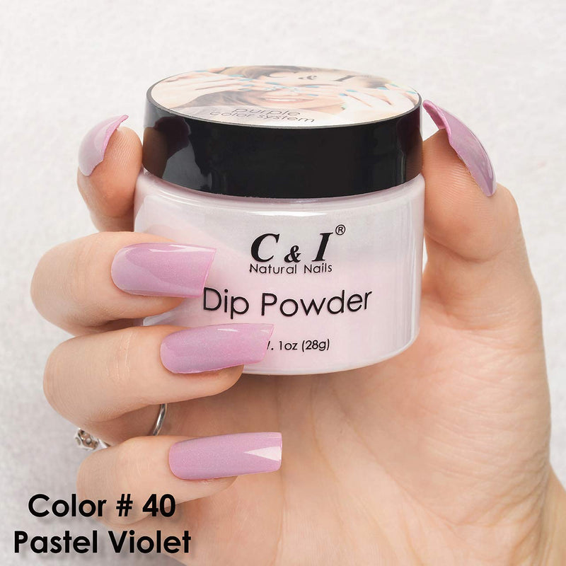 C & I Dip Powder Color No.040 Pastel Violet Purple Color System - BeesActive Australia