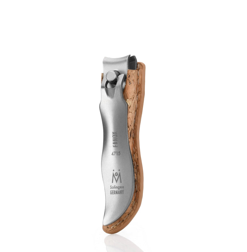 GERMANIKURE Economy Small Nail Clipper in Vegan Cork Case, Ethically Made in Solingen Germany, Curved Blade for Fingernails Small Curved - BeesActive Australia
