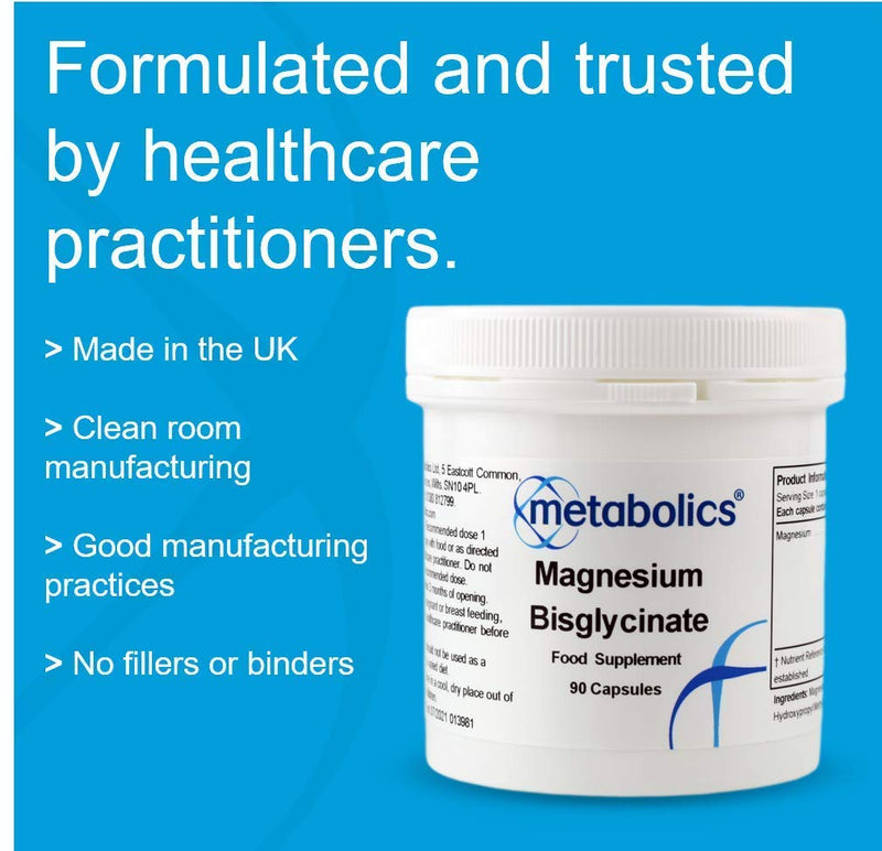 Magnesium Bisglycinate Capsules | 133mg of Magnesium Per Capsule | Magnesium Supplement for All Ages| 90 Vegan Magnesium Capsules - BeesActive Australia