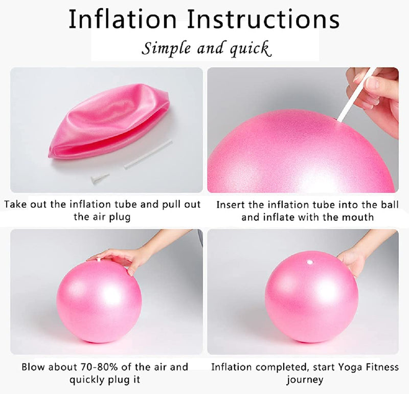 Pilates Exercise Ball Mini 6 Inch Yoga Barre Small Bender Workout Fitness Balance Physical Therapy Squishy Balls,Improves Stability Core Training Equipment for Home Blue - BeesActive Australia