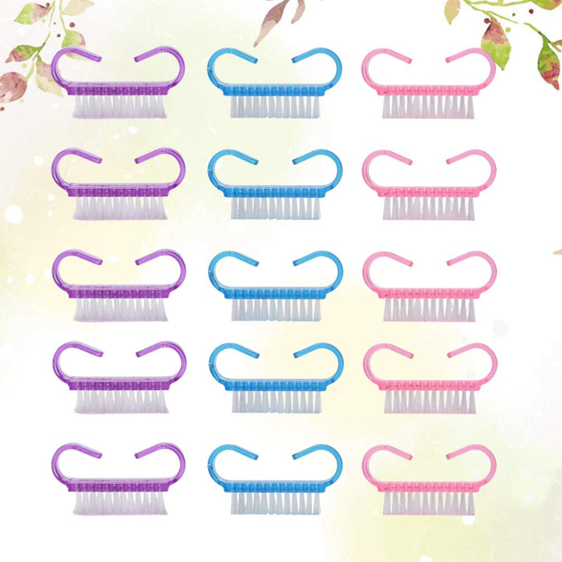 Minkissy 21Pcs Handle Grip Nail Brushes Hand Fingernail Brushes Professional Pedicure Brushes for Toes and Nails Cleaner (Pink, Purple, Blue) - BeesActive Australia