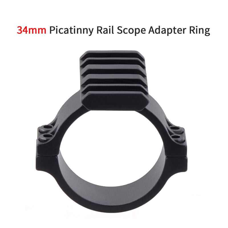 ToopMount 34mm/1.34 inch Scope Adapter Ring Mount with 20mm Picatinny/Weaver Top Rail, Tactical Barrel Clamp Mount, for Scope Flashlight All Standard Weaver/Picatinny 1913 Rails - BeesActive Australia