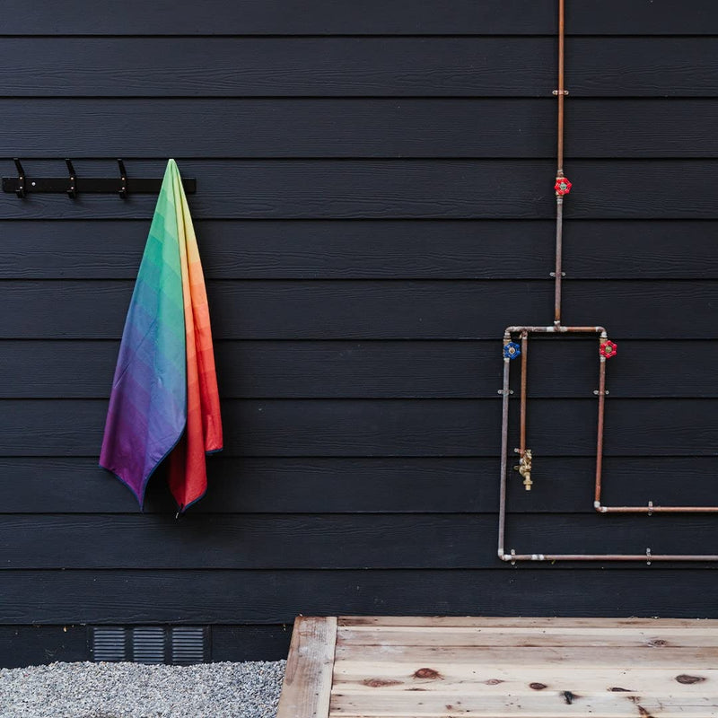 Rumpl Everywhere Towel | Outdoor Quick Dry Towel for Hiking, Camping, Traveling, Beach Trips | 29.5" x 72" | Rainbow Fade - BeesActive Australia