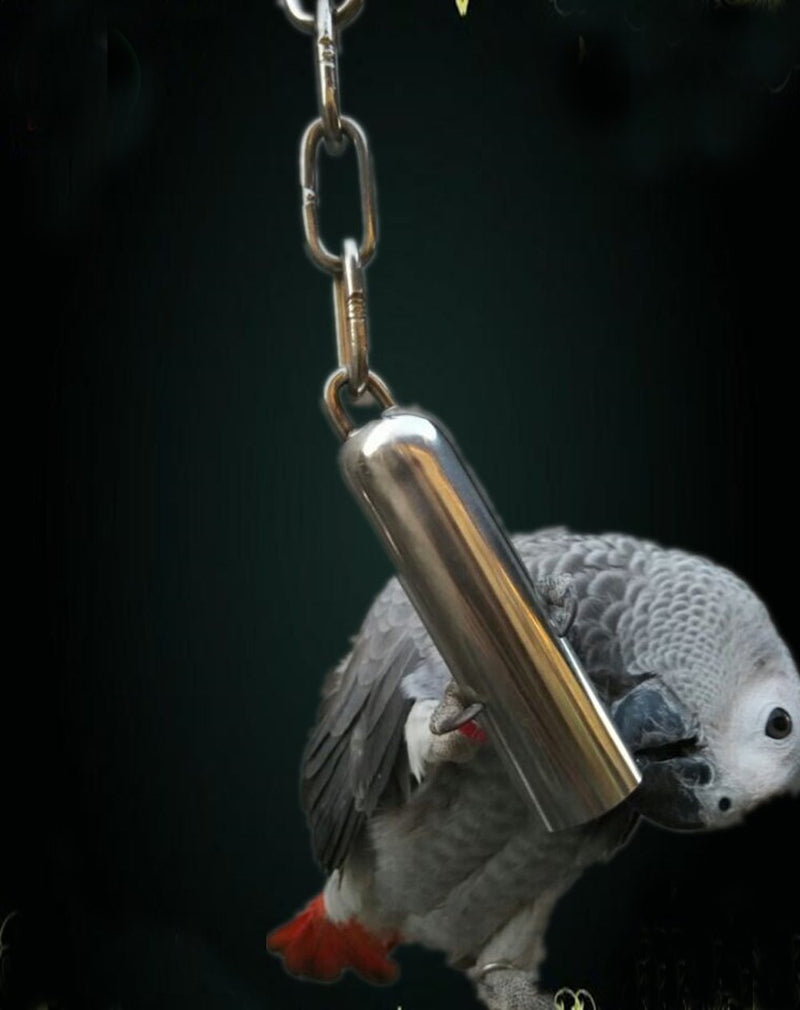 Stainless Steel Bell Toy for Birds,Heavy Duty Bird Cage Toys for Parrots, African Greys, Mini Macaws, Small Cockatoos, Cockatiels & More (Small or Large) L Bird Toy Bell - BeesActive Australia
