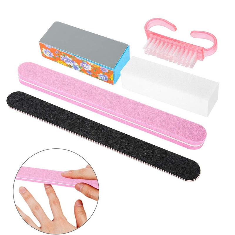 Leyeet Nail Files and Buffer, 5Pcs Professional Nail Art Manicure Pedicure Tool Set Manicure Pedicure Grooming Sanding Sponge Files Buffer Polisher - BeesActive Australia