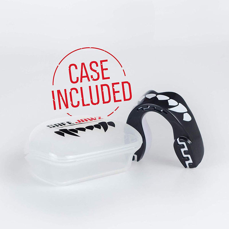 SAFEJAWZ Mouthguard Slim Fit, Adults and Junior Mouth Guard with Case for Boxing, Basketball, Lacrosse, Football, MMA, Martial Arts, Hockey and All Contact Sports Fangz Youth (Up to 11 Years) - BeesActive Australia