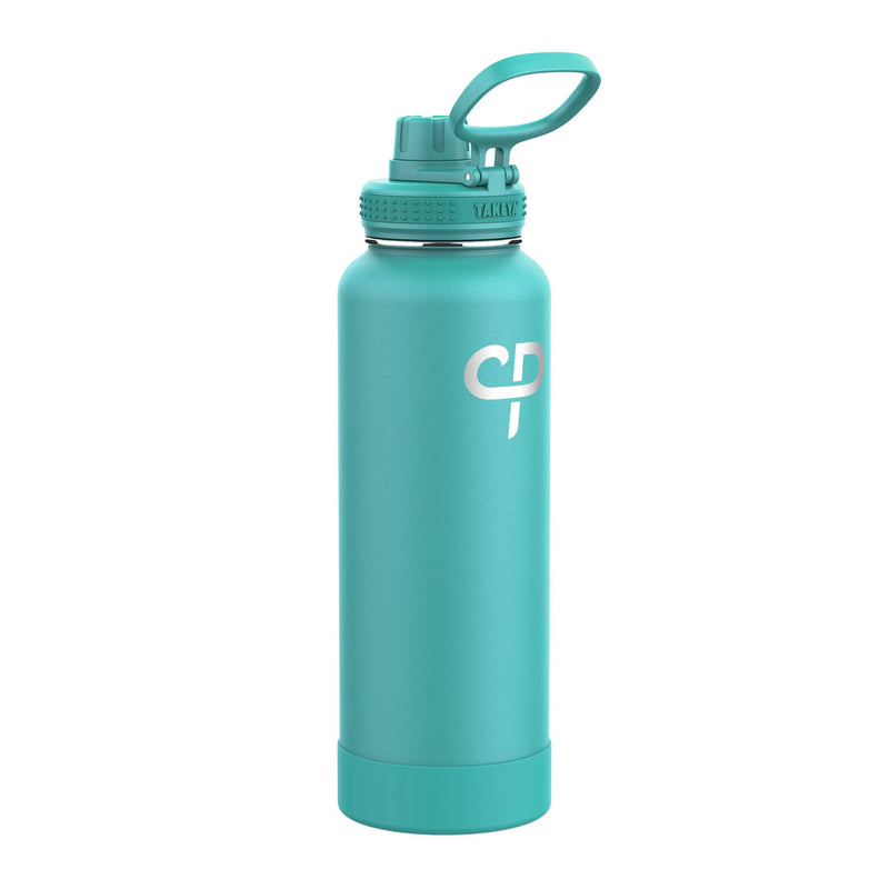 Takeya CP Signature Pickleball Insulated Water Bottle with Sport Spout Lid, 40 Ounce, Dropshot Teal 40 oz - BeesActive Australia