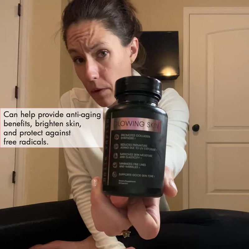 Bella Vérité Glowing Skin Collagen Boosting Complex- Made in USA- w/Astaxanthin for Radiant Complexion, Wrinkles, Dryness & Anti-aging, 60 Capsules for Adults- 1 Month Supply - BeesActive Australia