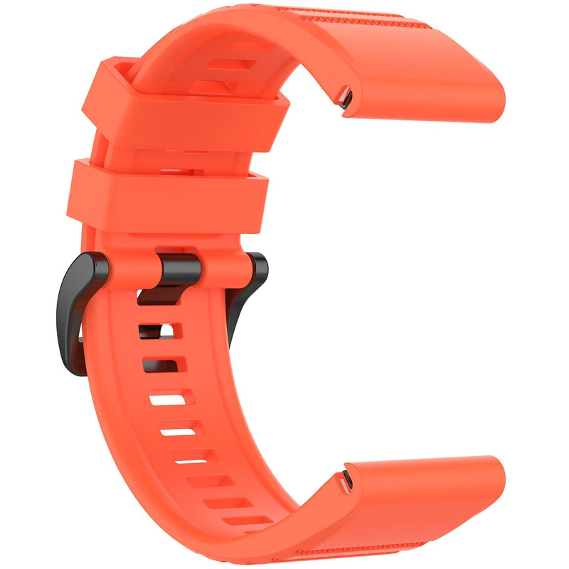 Fit for Garmin Fenix 6X Watch Band, Fenix 5X Plus Bands for Women Men, 26mm Quickfit Silicone Replacement Bands Straps Wristbands Fit for Garmin Fenix 5X/6X /Fenix 3HR/Descent MK1 Coral Red - BeesActive Australia