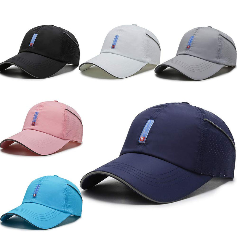 Croogo Quick Dry Sports Hat UPF 50+ Baseball Cap Embroidered Lightweight Outdoor UV Protection Sun Hats for Men Women Cp18-n-light Gray - BeesActive Australia