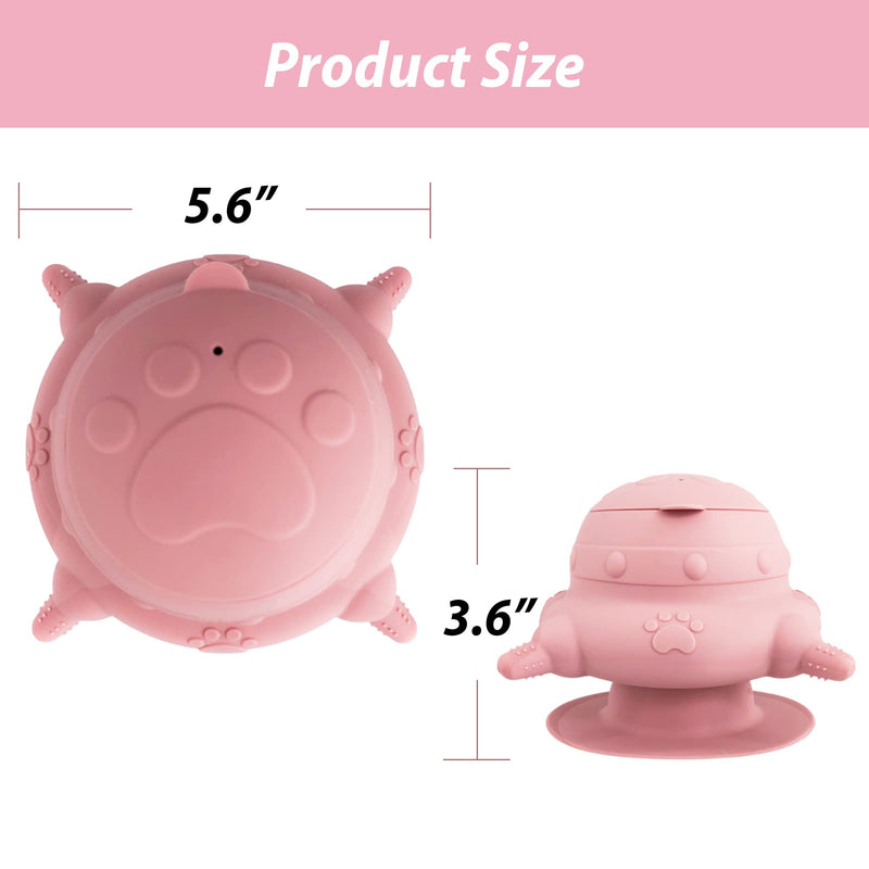 Puppy bottles for nursing,Puppy milk feeders for multiple puppies nipple,Puppy Feeder Milk Bowl,4 Nipples Silicone Puppy Nursing Station,Feeder Bowl for Kittens, Puppies,Capacity 240ml（Pink） - BeesActive Australia