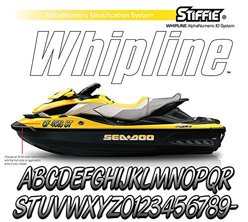 [AUSTRALIA] - Stiffie Whipline Black/Jade 3" Alpha-Numeric Registration Identification Numbers Stickers Decals for Boats & Personal Watercraft 