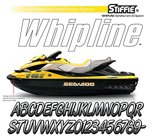 [AUSTRALIA] - STIFFIE Whipline Black/Blueberry Super Sticky 3" Alpha Numeric Registration Identification Numbers Stickers Decals for Sea-Doo Spark, Inflatable Boats, Ribs, Hypalon/PVC, PWC and Boats. 