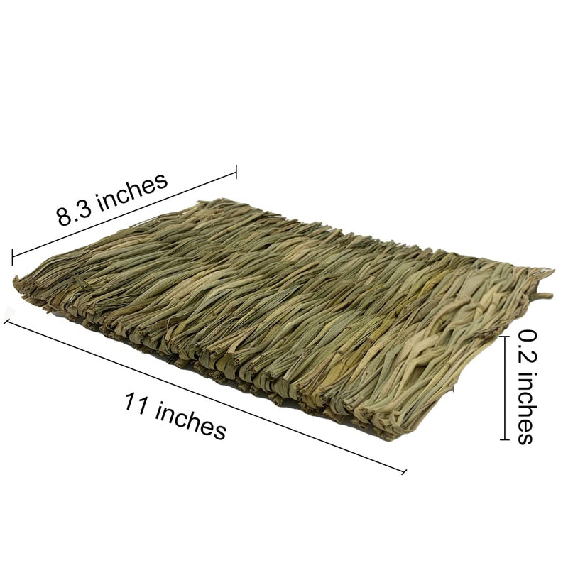 MUYG Chicken Nesting Box Pads,Chickens Coop Grass Pads Handwoven Grass Turf Hen Nest Liners Small Animal Natural Straw Mat Rabbit Bedding Pads(6 PCS) - BeesActive Australia
