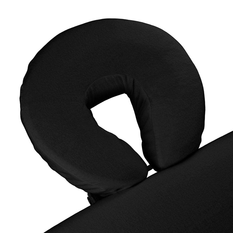 Fitted Deluxe Face Cradle Cover for Massage Tables: Brushed 100% Cotton. Fits All Standard Fest Rest Cushions. Pack of 4. [Black] Black - BeesActive Australia