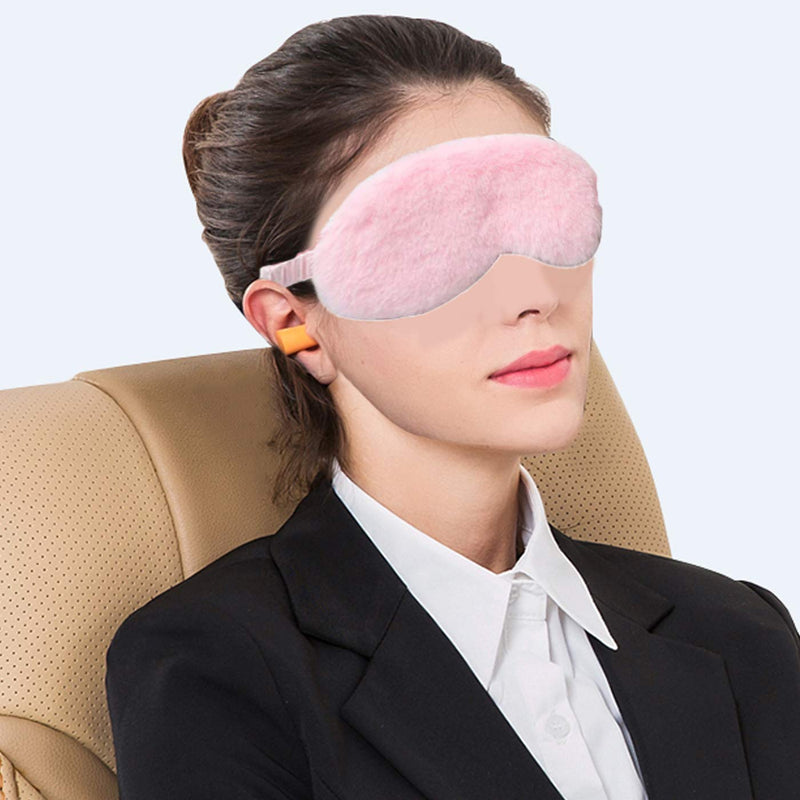 4 Pcs Plush Eye Mask Soft Fluffy Plush Eye Mask Sleep Mask Adjustable for Kids Adult Women - BeesActive Australia