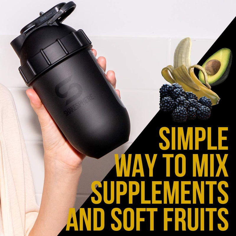 SHAKESPHERE Tumbler VIEW: Protein Shaker Bottle with Side Window, 24oz ● Capsule Shape Mixing ● Easy Clean Up ● No Blending Ball Needed ● BPA Free ● Mix & Drink Shakes, Smoothies, More (Gun Metal) Gun Metal - Clear Window - BeesActive Australia