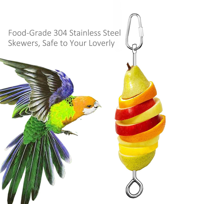 Bird Cage Food Holder Parrot Fruit Vegetable Skewer Bird Cage Feeder Foraging Toy for Parakeet Budgie Macaw - BeesActive Australia