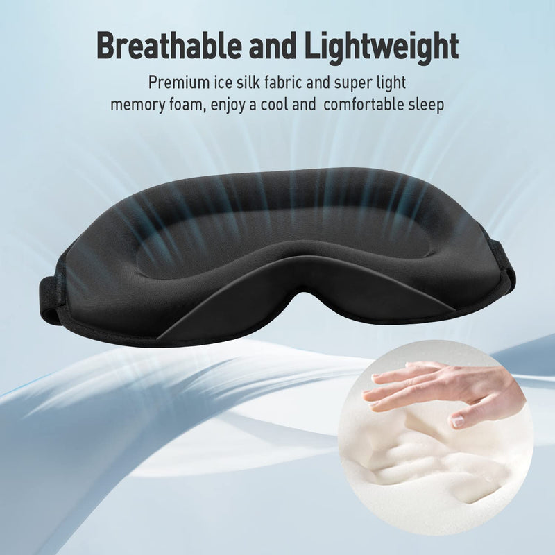 Umisleep Upgraded Sleep Mask, Perfect Sleeping Mask for Side Sleepers, 3D Ultra Soft Skin-Friendly Eye Masks for Sleeping Women Men Kids with Adjustable Strap, Blindfold for Travel/Sleep/Nap 1 Count (Pack of 1) - BeesActive Australia