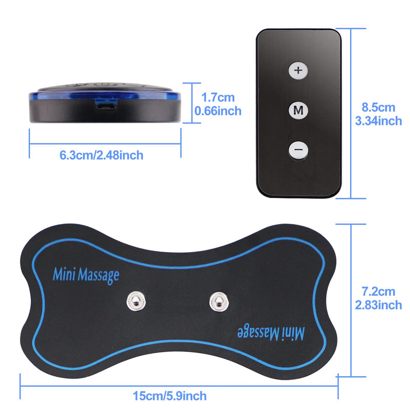 Beeptrum 2PCS Mini Neck Massager, Body Massager & Cervical Massager, Whole Body Massager, Shoulder Electric Massagers, Pain Relief for Arms, Neck, Back, Waist, and Legs | 6 Patches | Remote Control - BeesActive Australia