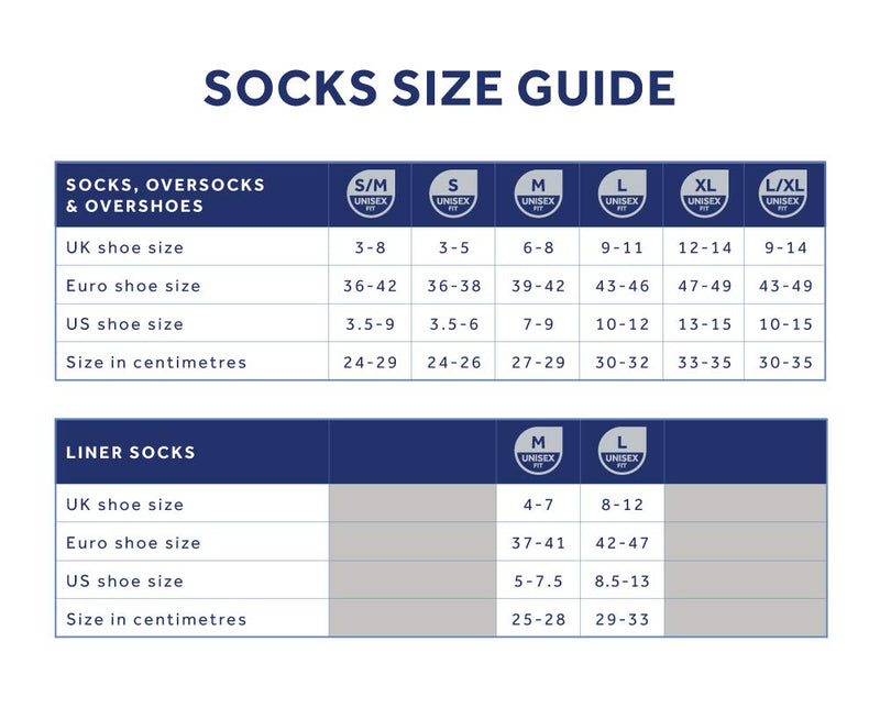 SEALSKINZ Waterproof Trekking Thick Mid Sock Large Black/Grey/White - BeesActive Australia