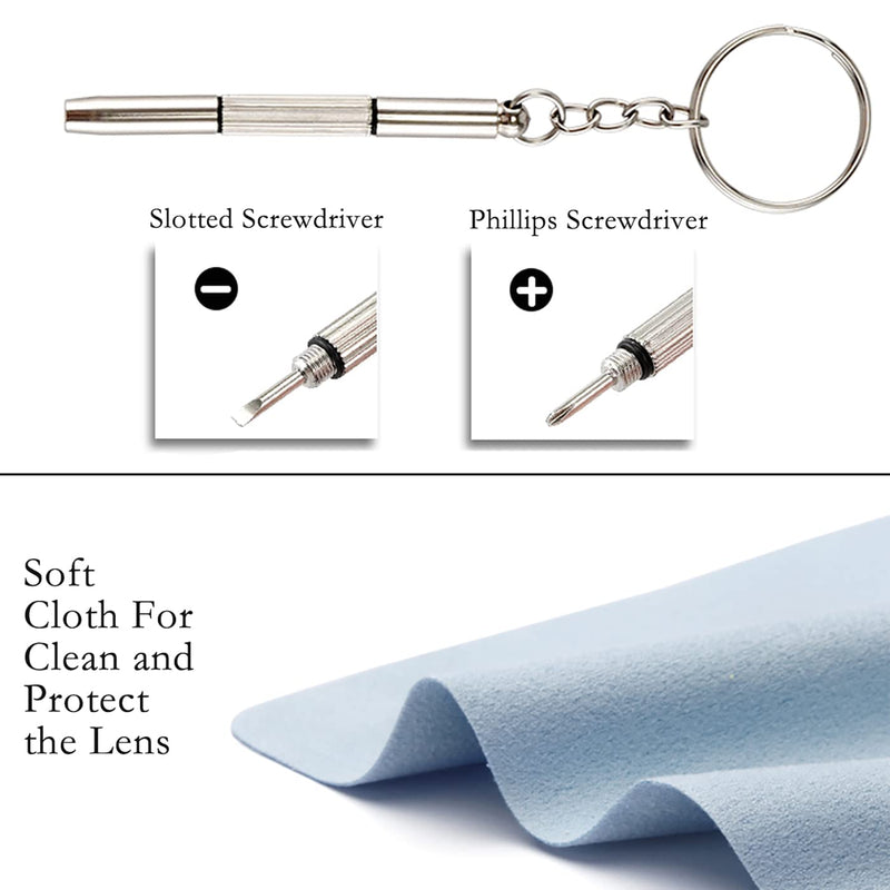 25 Pairs Glasses Nose Pads Silicone, Screw-in Nose Pad for Glasses Eyeglass Repair Kit with Screws Tweezer and Cleaning Cloth - BeesActive Australia
