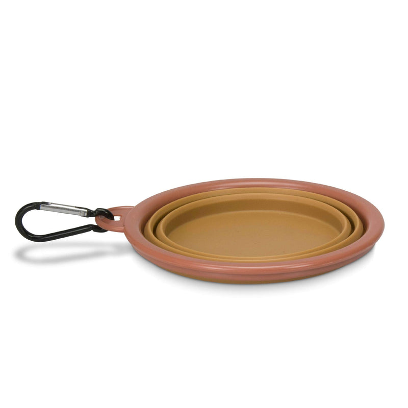 Made Easy Kit Portable Collapsible Dog Bowl for Water or Food Great Pet Travel Bowl in Multiple Sizes (Standard - 12oz, Brown) - BeesActive Australia