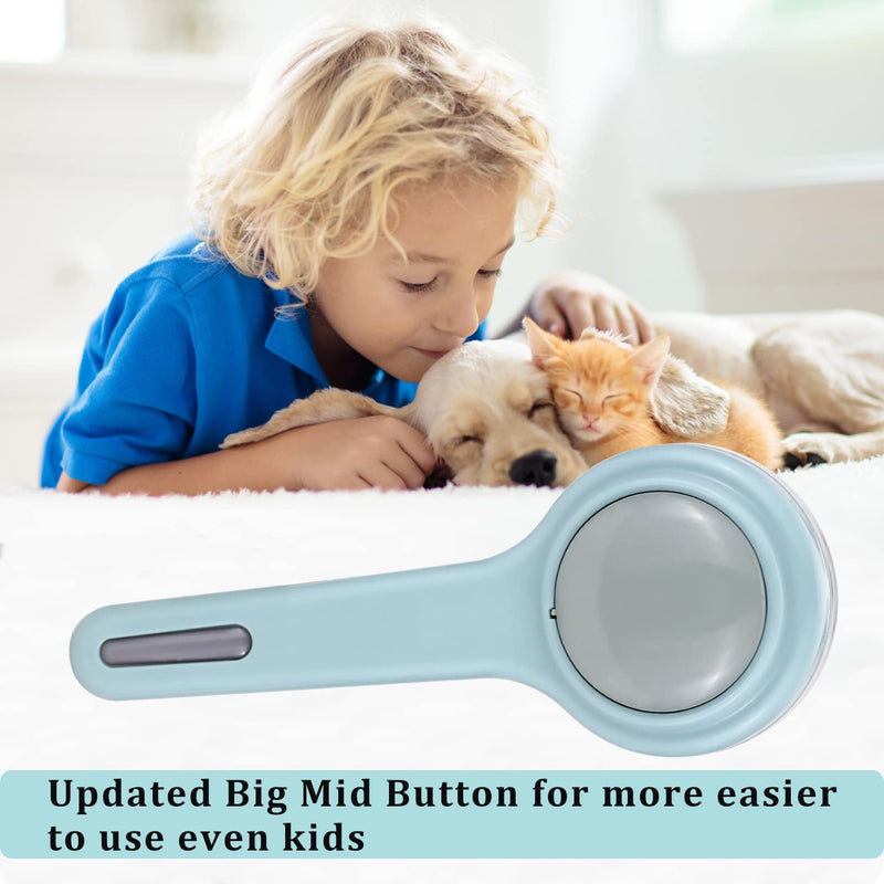 Cat Grooming Brush, Upgraded Self Cleaning Slicker Brushes for Dogs Cats Pet Grooming Brush Tool Gently Removes Loose Undercoat Pets Hair Slicker Brush for Pet Massage Cleaning-Easy to Use - BeesActive Australia