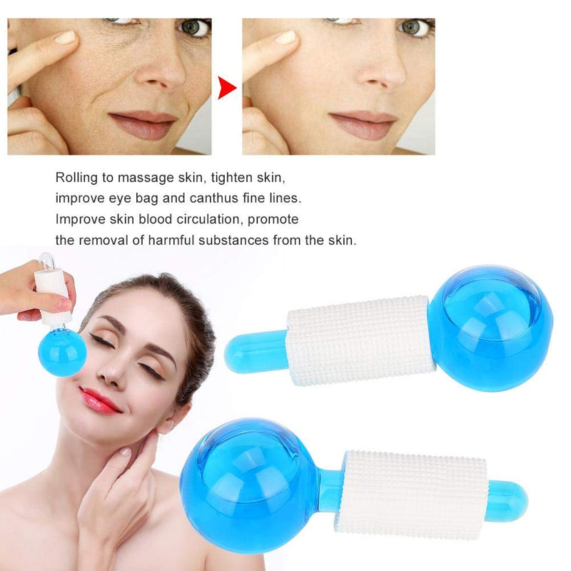 Massage Ice Cool Roller Ball, 2pcs Face Tightening Energy Ice Hockey Cold Compress Skin Massage Ice Ball Skin Care Tool for Puffiness, Redness and Pain - BeesActive Australia