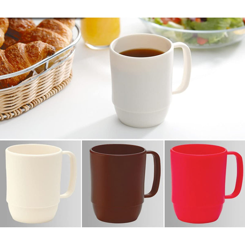 Japanese Microwavable Water Mug Unbreakable Milk Juice Mug for Kids Camping Travel Water Tea Mug 12 ounce BPA Free Non Toxic Dishwasher Safe Made in Japan, Chocolate - BeesActive Australia