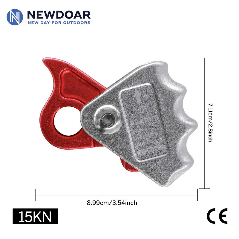 NewDoar Rope Grab Ascender Riser Adjuster Fits Rope for Rocking Climbing Protection Rescue Red 15KN - BeesActive Australia