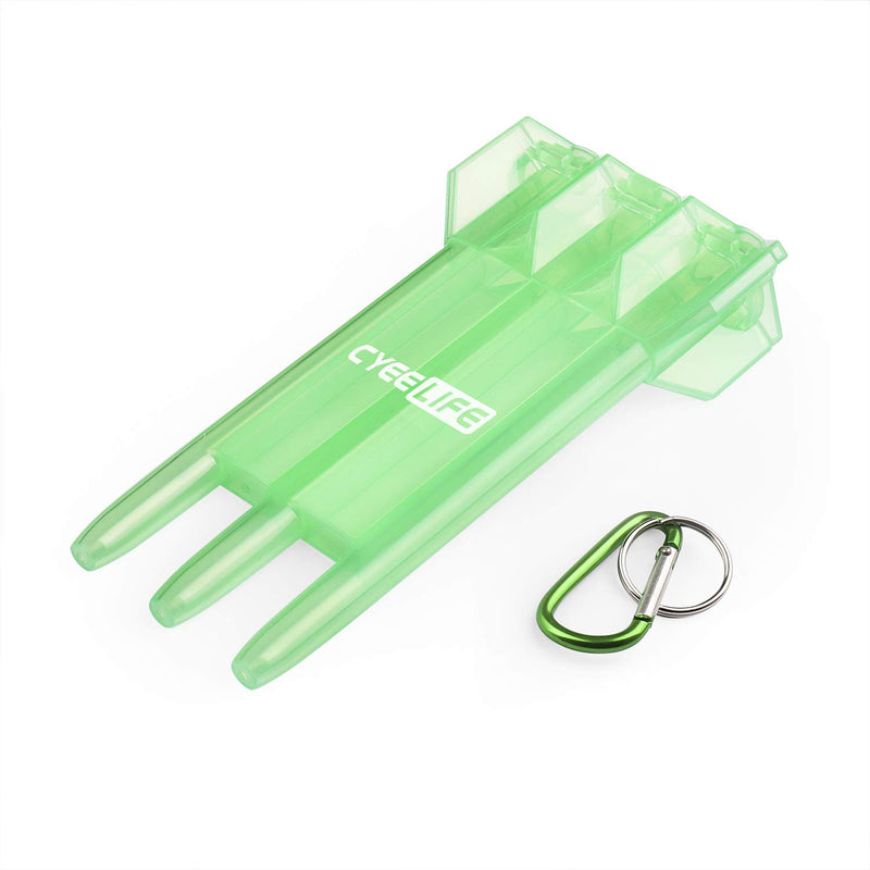 [AUSTRALIA] - CyeeLife-Dart Carrying case Transparent Plastic-12 Colours Optional-Suitable for Most Darts Green transparent 